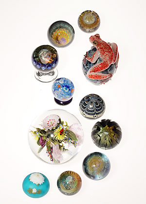 the ART exhibition of glass MARBLE  PAPERWEIGHT 2009